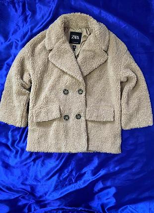 Zara шуба тедди р  м