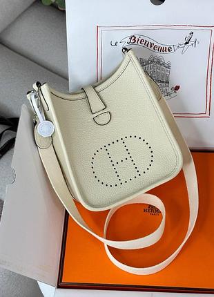 Брендова жіноча шкіряна сумка ермес евелін міні