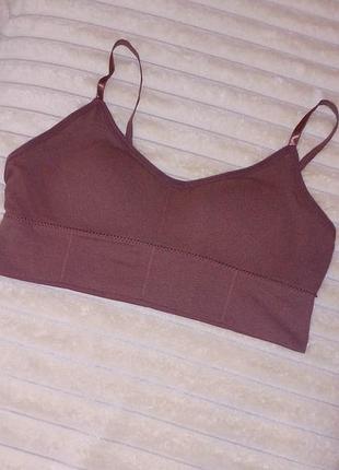 Бюстгальтер топ коричневий колір шоколад