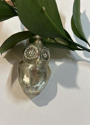 Новогодняя игрушка ссср стекло сова