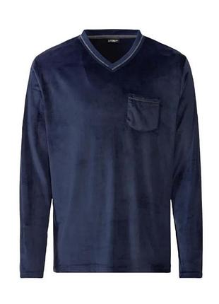 Мужская велюровая пижамная кофта livergy ничевина, р-ры s, м