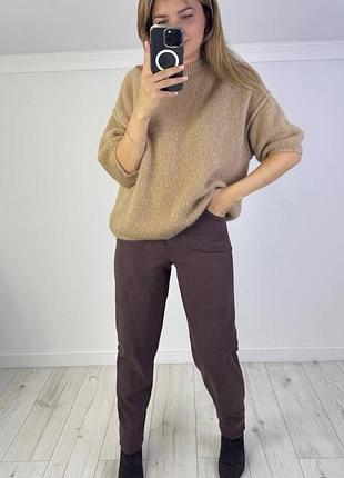 Брюки вельветовые на флисе