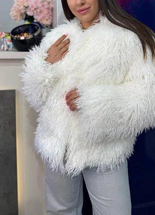 Шуба трендова екохутро лама