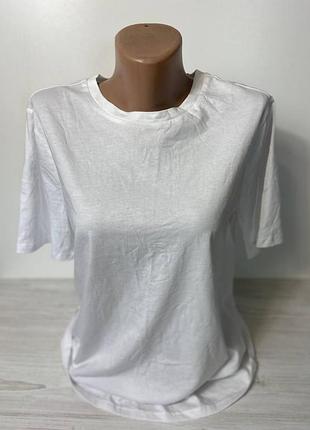 Хлопковая футболка от британского бренда marks &amp; spencer размер 12💞