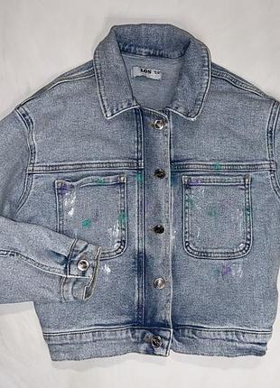 Стильна джинсовка джинсова куртка для дівчинки 10-12 років