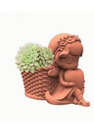 Молд силиконовая форма девушка с сердцем