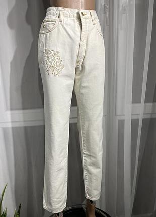 Вінтажні котонові джинси mom бойфренд з високою посадкою roccobarocco