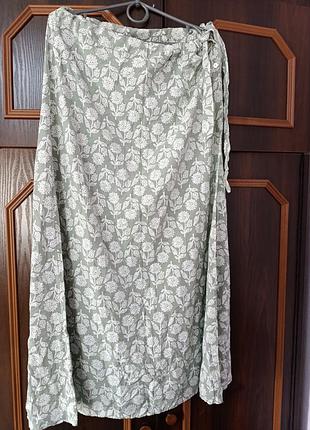 Легкая стильная длинная юбка с распоркой италия