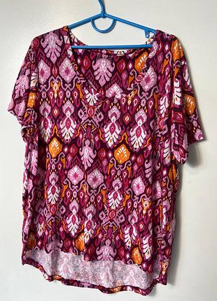 Футболка женская из хлопка и модала от бренда nutmeg размер 22💞