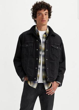 Шерпа джинсова куртка levi's