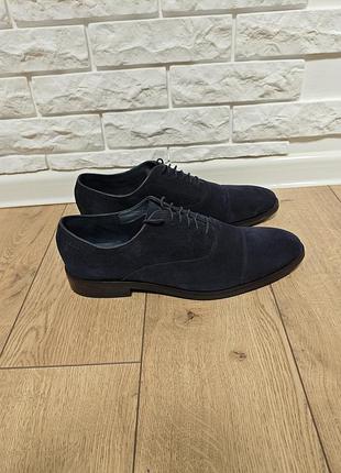 Joop! 44 р туфлі замшеві шкіряні сині чоловічі замш класичні