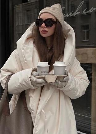 Пальто - пуховик люкс якість