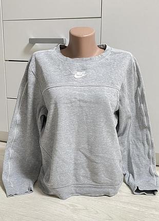 Свитшот серый найк женский, толстовка s-m