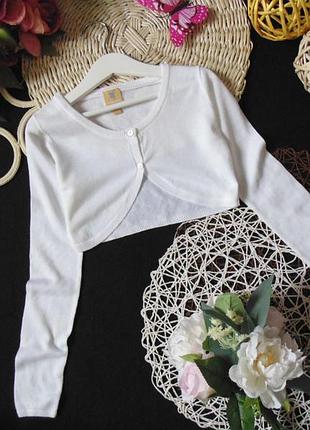 Біле болеро з голографічним мертінням manor