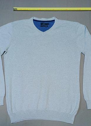 Плечі 46 см jeff banks london сірий светр   size  l cotton cashmere