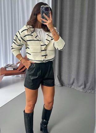 Кардиган “marseille” с капюшоном – стильная мягкость в полоску