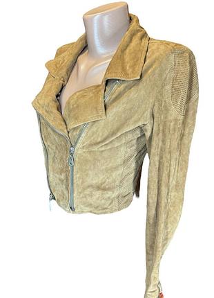 Замшева укорочена куртка косуха doma