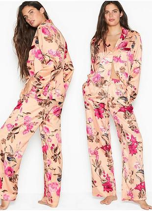 Сатиновая пижама виктория сикрет victorias secret