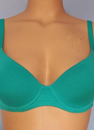 Бюстгальтер коттоновый зеленый