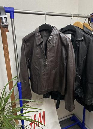 Шкіряна куртка echt leather бомбер натуральна кожа 1