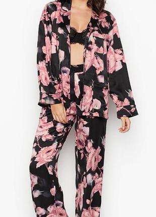 Шелковая пижама виктория сикрет victoria’s secret