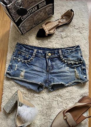 Шорти джинсові череп