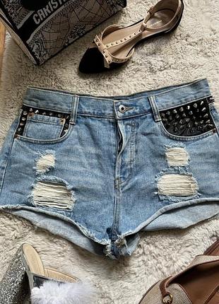 Шорти джинсові шипи