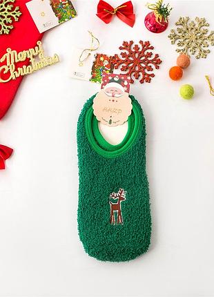 Рождественские тапочки-носочки новогодние носки 149