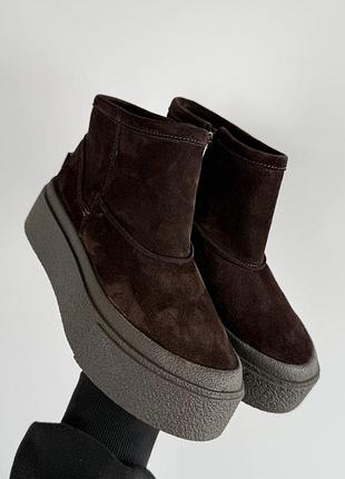 Жіночі зимові замшеві черевики