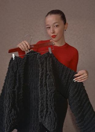 Кардиган вязаний чорний