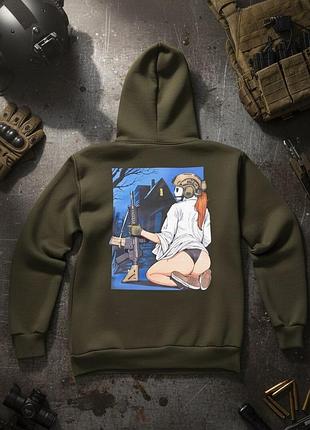 Мілітарі худі на флісі