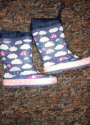 Сапоги для девочки резиновые