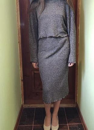 Костюм женский повседневный с юбкой pull &amp; bear