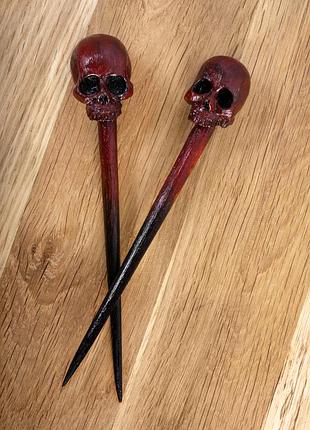 Заколки-шпильки для волосся з дуба, ручна робота. аксессуари до хеловіну. виготовляю на замовлення