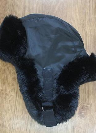 Унісекс шапка-вушанка dkny faux fur trapper hat donna karan new york