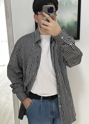 Чоловіча сорочка в смужку, класична брендова рубашка