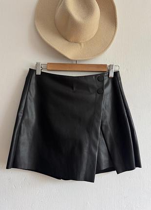 Спідниця шорти шкірзам на утеплені