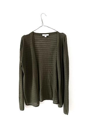 Вязаный кардиган цвета хаки marks &amp; spencer