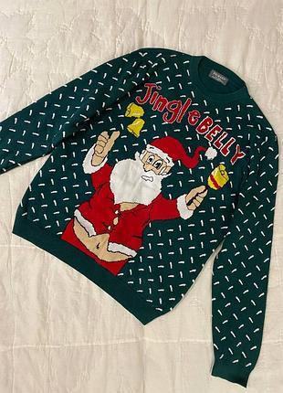 Новогодний свитер с санта клаусом