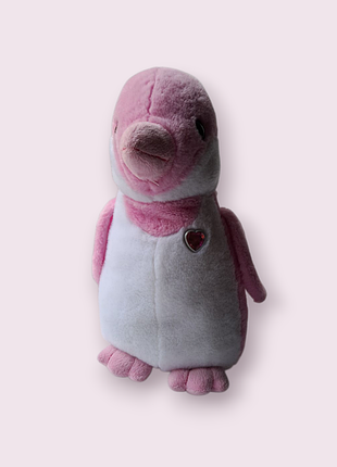 Мягкая плюшевая игрушка - милый пингвин с пластиковой сердочкой, 30 см