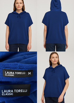 В’язаний жилет із капюшоном laura torelli classic