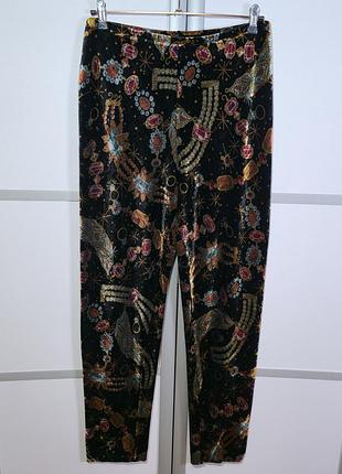 Missoni итальянский дом моды класса люкс, производство италия 

роскошные черные бархатные брюки с оригинальным принтом