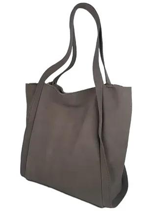 Сумка женская "дольче" натуральная кожа, замш, бежевая (капучино)