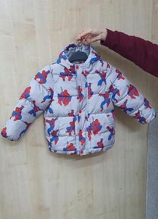 Куртка теплая спайдермен человек паук