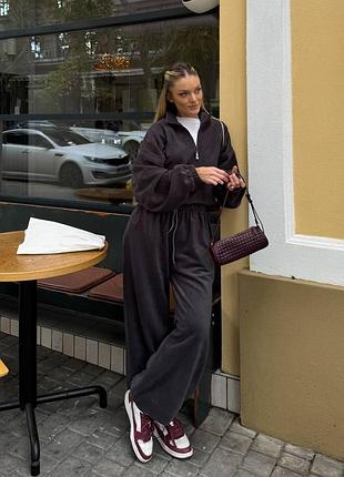 Женский спортивный костюм двусторонний флис турченка (кофта+брюки)