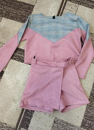 Замшевые костюм для девочки