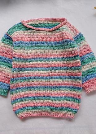 Вязаный красивый, теплый свитерик, кофта