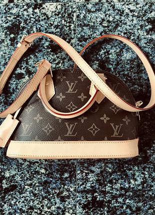 Сумка брендова шкіра и канва