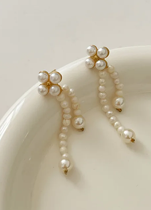 Стильные и модные жемчужные серьги