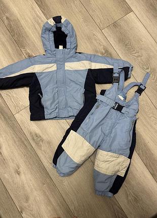 Зимова дитяча тепла куртка/штани для хлопчика на рік/ зимовий комплект для малюка